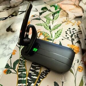 Ekvanvbel Bluetooth Headset V5.3, Wireless Earpiece with 1000mAh Charging Case